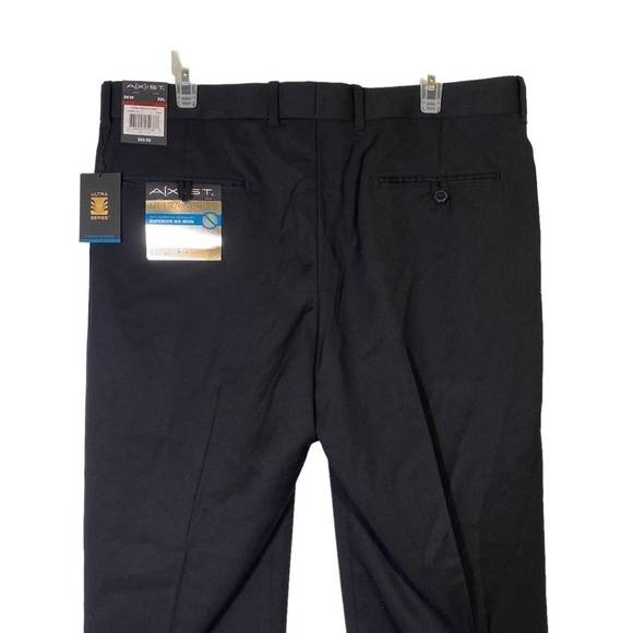 NWT Axist men 36Wx32L Black Ultra Series Straight Modern front pleat dress pant - Picture 4 of 5